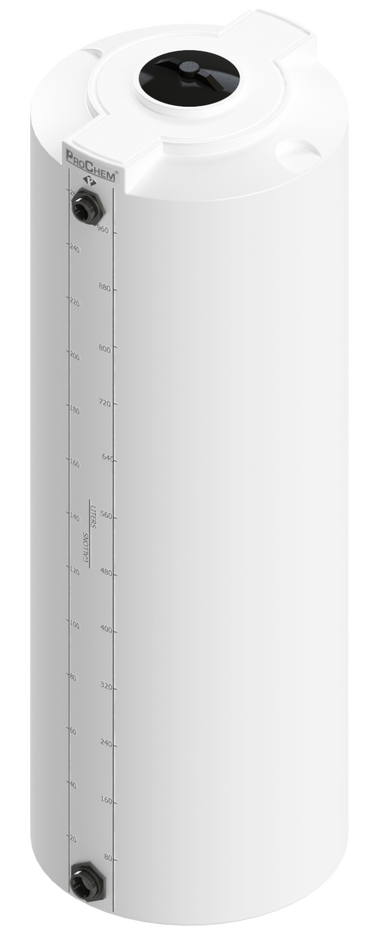 265 Gal ProChem® Vertical Tank w/Bulkhead Fittings - Twist Lid 8